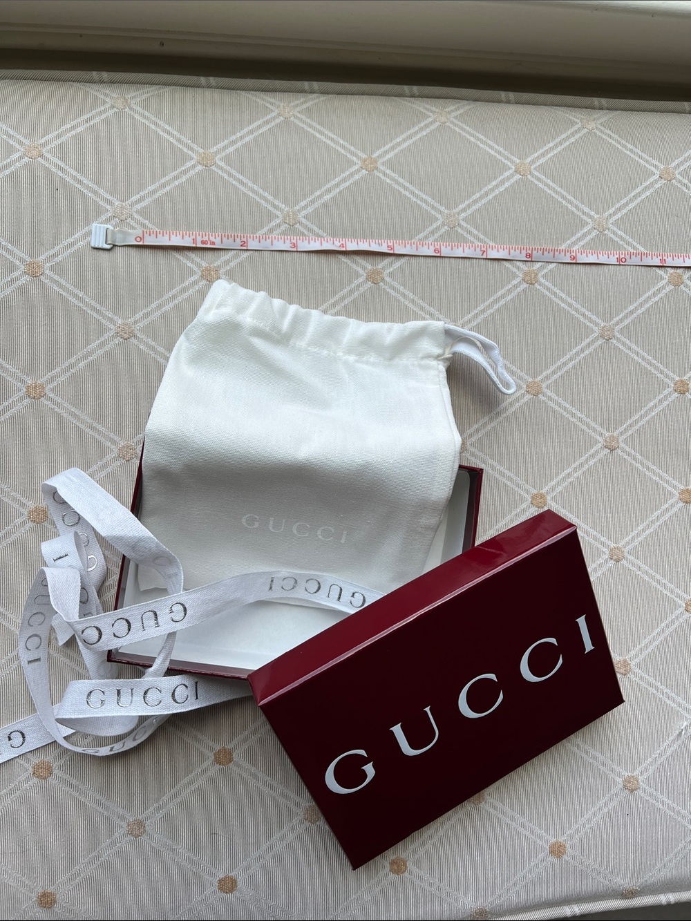 GUCCI gift box, dust bag and ribbon